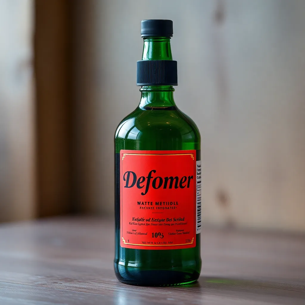 A bottle of Defomer